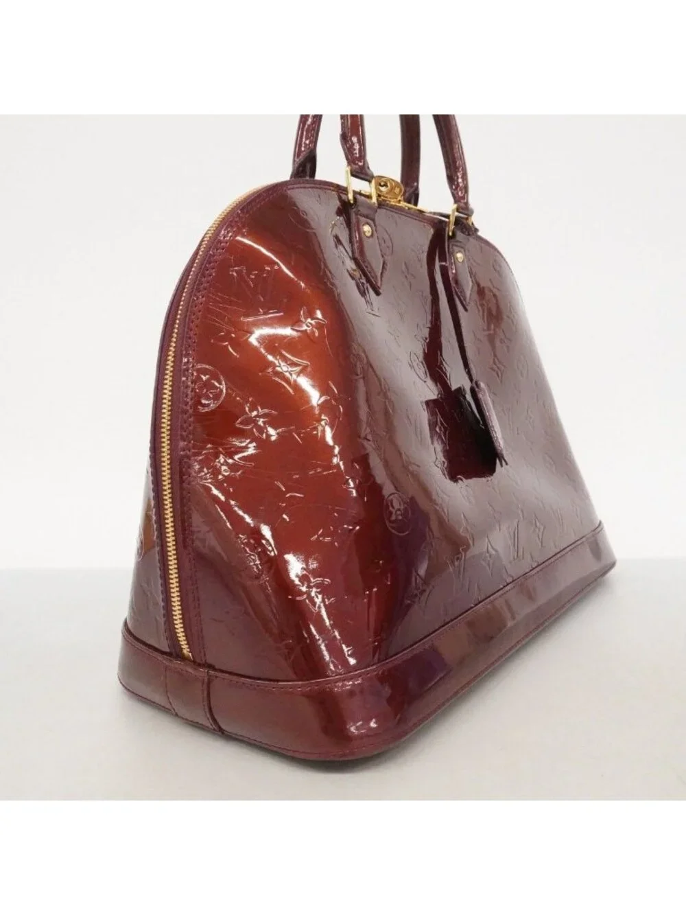Louis Vuitton Handbag Vernis Alma GM Rouge Fauvist